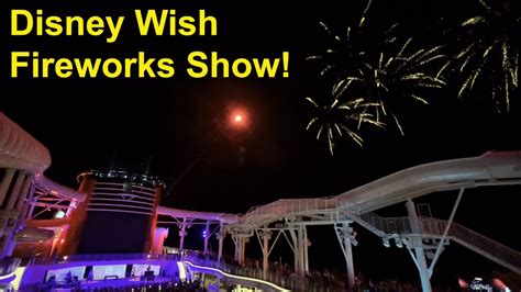 Disney Wish Fireworks Show With Captain Redd Jack Sparrow Pirate