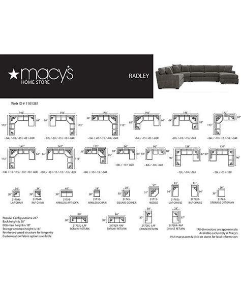 Radley Fabric 6 Piece Chaise Sectional Sofa | Baci Living Room