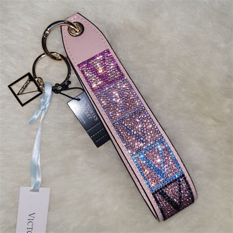 Victoria S Secret Rhinestone Sparkle Wristlet Strap Keychain EBay