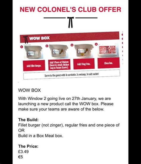 KFC Wow Box (App Offer Only), £3.49 at KFC