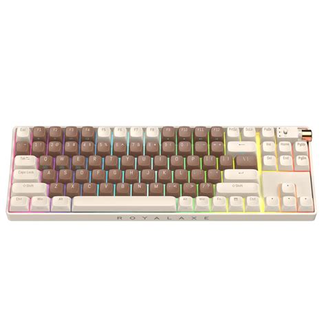 Kustom PCs Royalaxe R Brown Hot Swappable Mechanical Keyboard TTC Golden Pink Switches