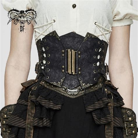 Devil Fashion Accessories Devil Fashion Steampunk Lace Up Leather