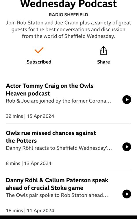 Tommy Craig On Owls Heaven Sheffield Wednesday Matchday Owlstalk