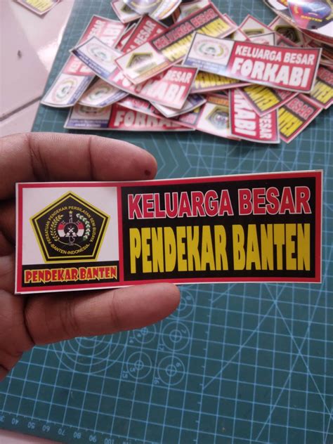 Stiker Vinil Logo Keluarga Besar Pendekar Banten Isi Pcs Lazada