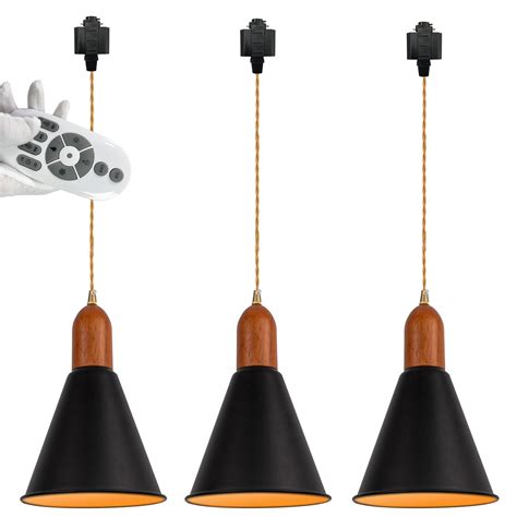 Fsliving H Type Track Pendant Light With Ft Cord Macaron Black Iron