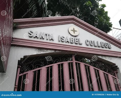 Santa Isabel College Sign in Manila, Philippines Editorial Photo ...