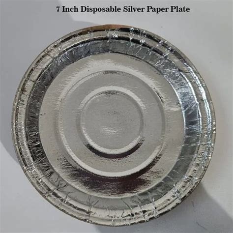 7inch Disposable Silver Paper Plate At Rs 6 50 Pack Silver Paper Dish