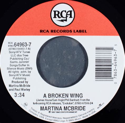 Martina McBride - A Broken Wing / Valentine (1997, Vinyl) | Discogs