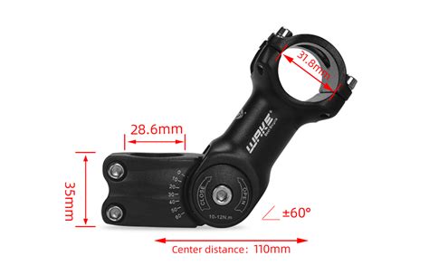 Fomtor Bike Adjustable Stem Mm Degree Wake Adjustable