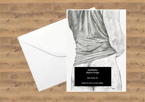 Furry Gay Art Print Male Nude Greetings Card Gay Birthday Gay Etsy UK