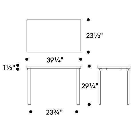 Artek Alvar Aalto Table 80B Lacquered Artek Alvar Aalto Dining