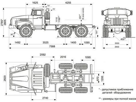 Урал 4320 чертеж