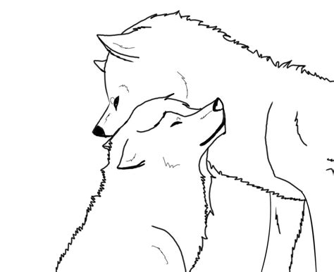 Wolf Couple Free Lineart By Thewildwolffy On Deviantart