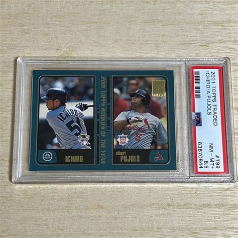 Yahoo オークション PSA8 5Ichiro Albert Pujols 2001 Topps T