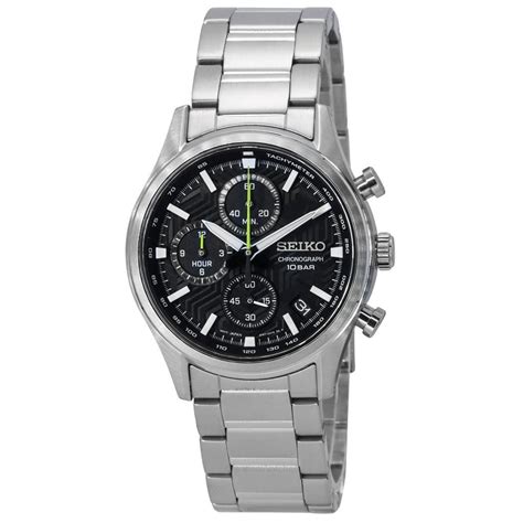 Seiko Conceptual Chronograph Black Dial Quartz SSB419P1 100M Mens Watch