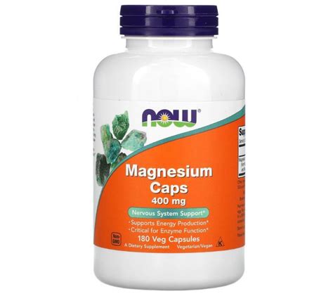 NOW Foods Magnesium Caps Магний в капсулах 400 мг 180 капсул