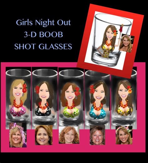 D Boob Shot Glasses D Boob Painted Boobie Shot Glass Girls Etsy