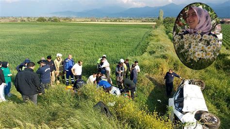 Takla atan otomobildeki öğretmen hayatını kaybetti Son Dakika Haberleri