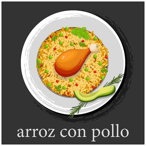 Arroz Con Pollo Trozos De Pollo Al Horno Con Arroz Con Hueso Con