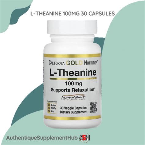 California Gold Nutrition, L-Theanine, 100 mg, 30 Veggie Capsules ...