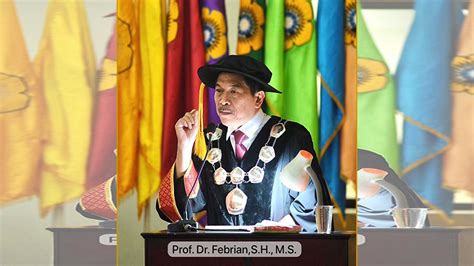 Unsri Kukuhkan Prof Febrian Sebagai Guru Besar Ilmu Hukum Konsitusi Dan