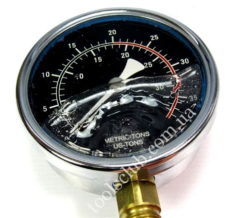 Манометр для пресса 20т с маслом(шкала metric.-tonc./us-tons) 14373 ...