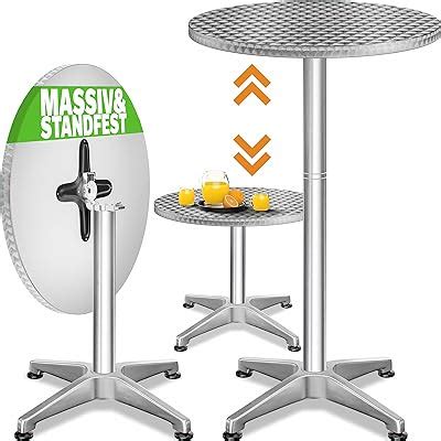 TecTake Table Haute Mange Debout Table Bistrot Table De Bar Ronde