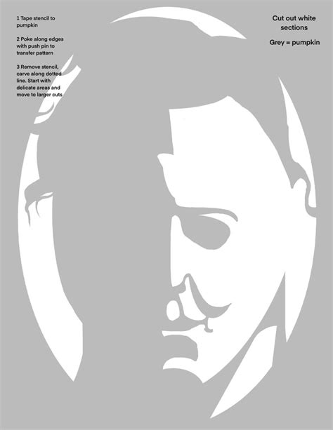 Michael Myers Pumpkin Stencil