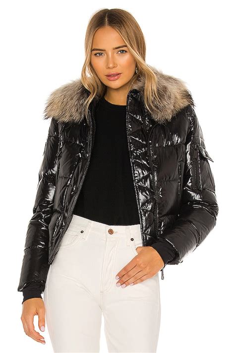 Sam Skyler Fur Jacket In Jet Revolve