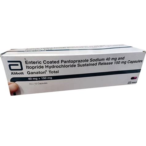 40 Mg Enteric Coted Pantoprazole Sodium And Itopride Hydrochloride