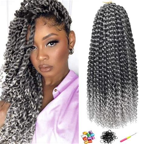 Buy Ms.Priceless passion twist crochet hair 18 Inch 7 Pack Water Wave ...