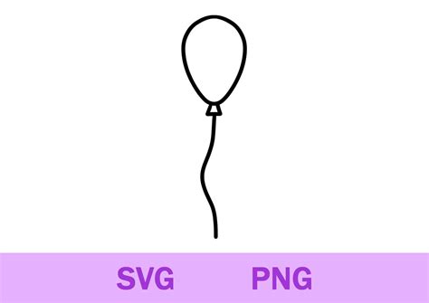 Balloon Svg Png, Balloon Outline Svg Png, Balloon Clipart, Cricut ...