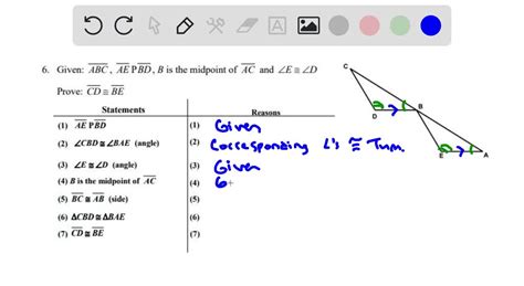 SOLVED Given ABC AE PBD B Is The Midpoint Of AC And ZE ZD