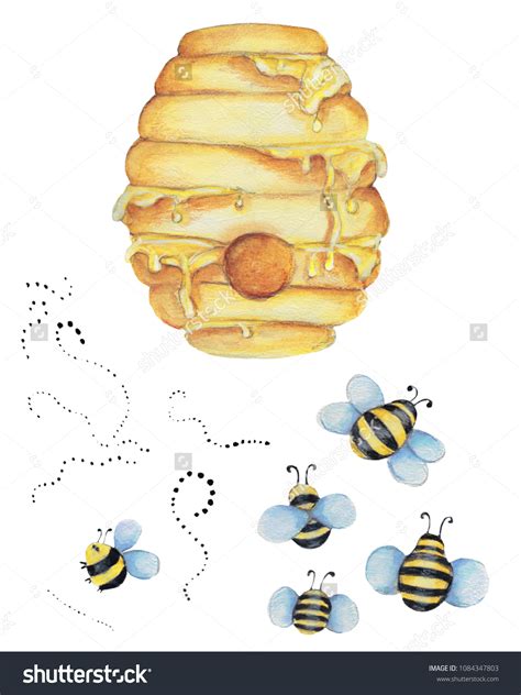 1784 Bee Hive Watercolor Royalty Free Images Stock Photos And Pictures