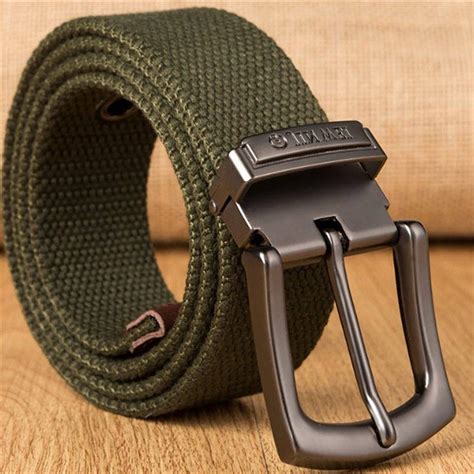 Senses Upgrade Pin Buckle Canvas Belt Lengthen And Thicken Woven Fabric