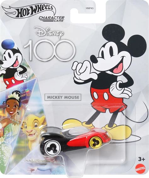 Hot Wheels Character Cars Vehículo de Juguete Mickey a Escala 1 64 para niños de 3 años en