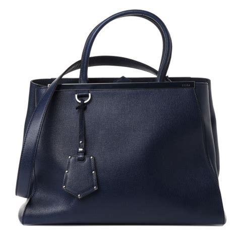 Fendi Vitello Elite Regular 2jours Tote Lavagna 815625 Fashionphile