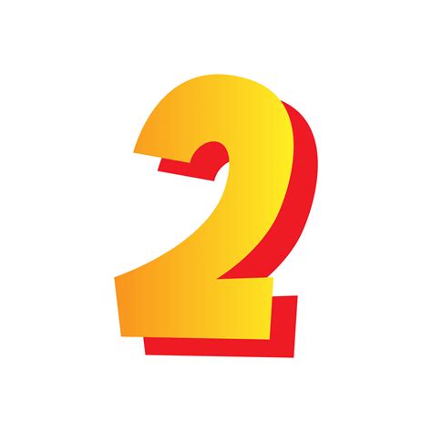 Number 2 Two Drawing Vector Png Transparent Background Images