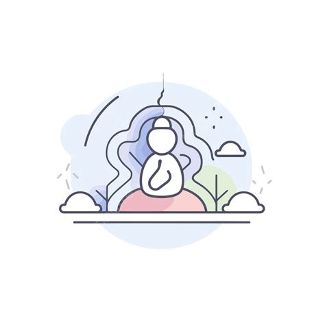 Icono De Buda Vector PNG Ilustración Arte Lineal Conceptual