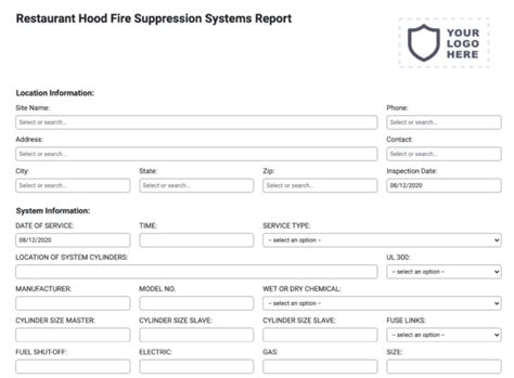 Restaurant Hood Fire Suppression System Report - Joyfill