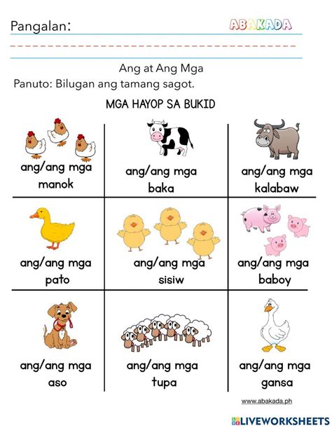 PANTUKOY interactive worksheet | School subjects, Interactive, Worksheets