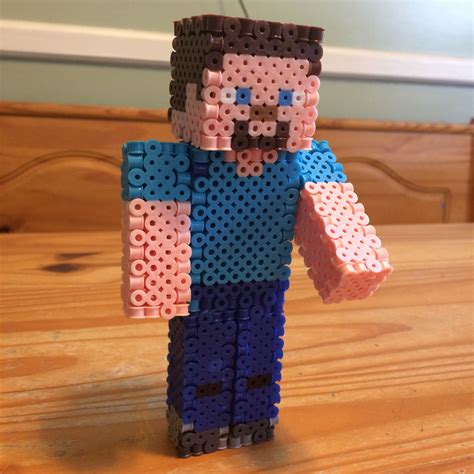 Perler Bead Minecraft Steve Perler Beads Bead Designs Perler