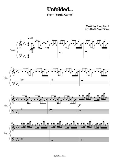 Squid Game Unfolded Easy Piano Sheet Music