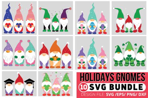 Holidays Gnomes Svg Bundle Graphic By Regulrcrative Creative Fabrica