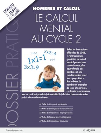 Calcul mental au cycle 2 FichesPédagogiques