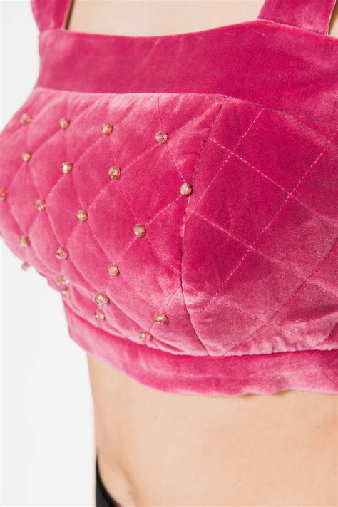 Женская одежда :: Топы / Блузы :: Топ из бархата, розовый