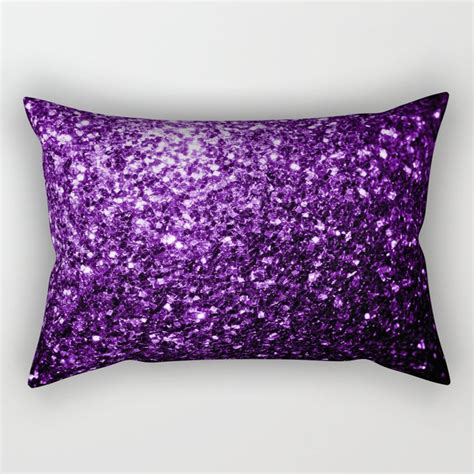 Dark Purple Faux Shiny Glitter Sparkles Rectangular Pillow By Pldesign