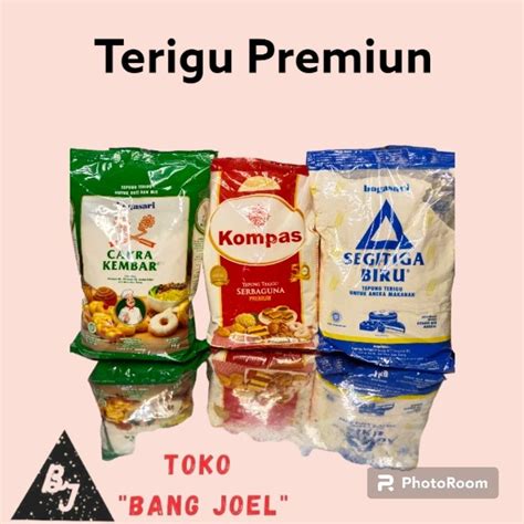 Jual Tepung Terigu Kemasan Premium 1KG Kompas Cakra Kembar