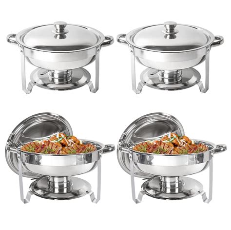 Buy IMACONE Chafing Dish Buffet Set 4 Pack 5QT Round Stainless Steel