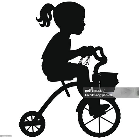 Girl On Tricycle High Res Vector Graphic Getty Images